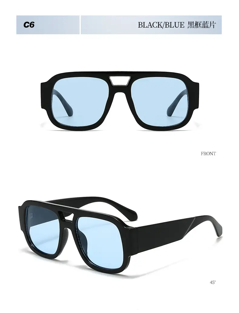 2025 Unisex Double Bridge Sunglasses with Pink Lens β feature 16