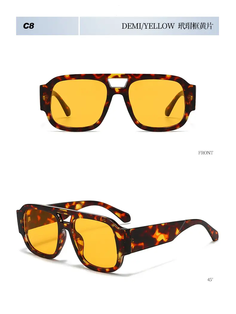 2025 Unisex Double Bridge Sunglasses with Pink Lens β feature 18