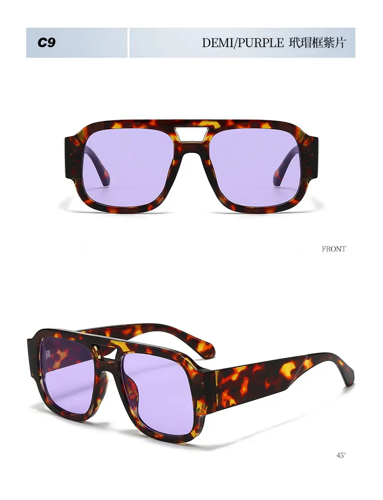 2025 Unisex Double Bridge Sunglasses with Pink Lens β feature 19