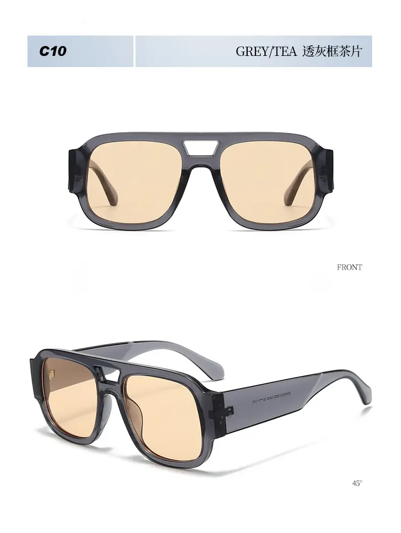 2025 Unisex Double Bridge Sunglasses with Pink Lens β feature 20