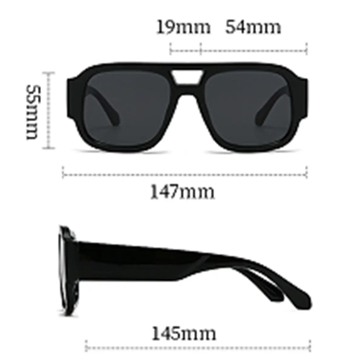 2025 Unisex Double Bridge Sunglasses with Pink Lens β feature 21