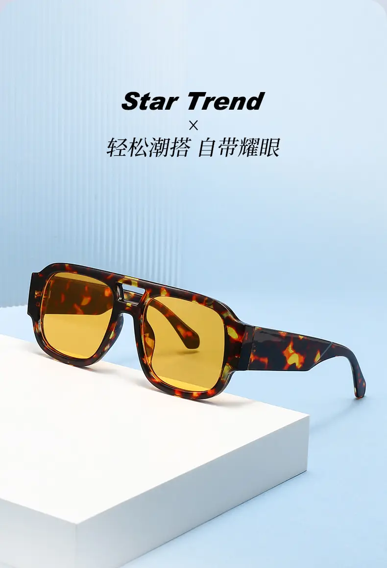 2025 Unisex Double Bridge Sunglasses with Pink Lens β feature 4