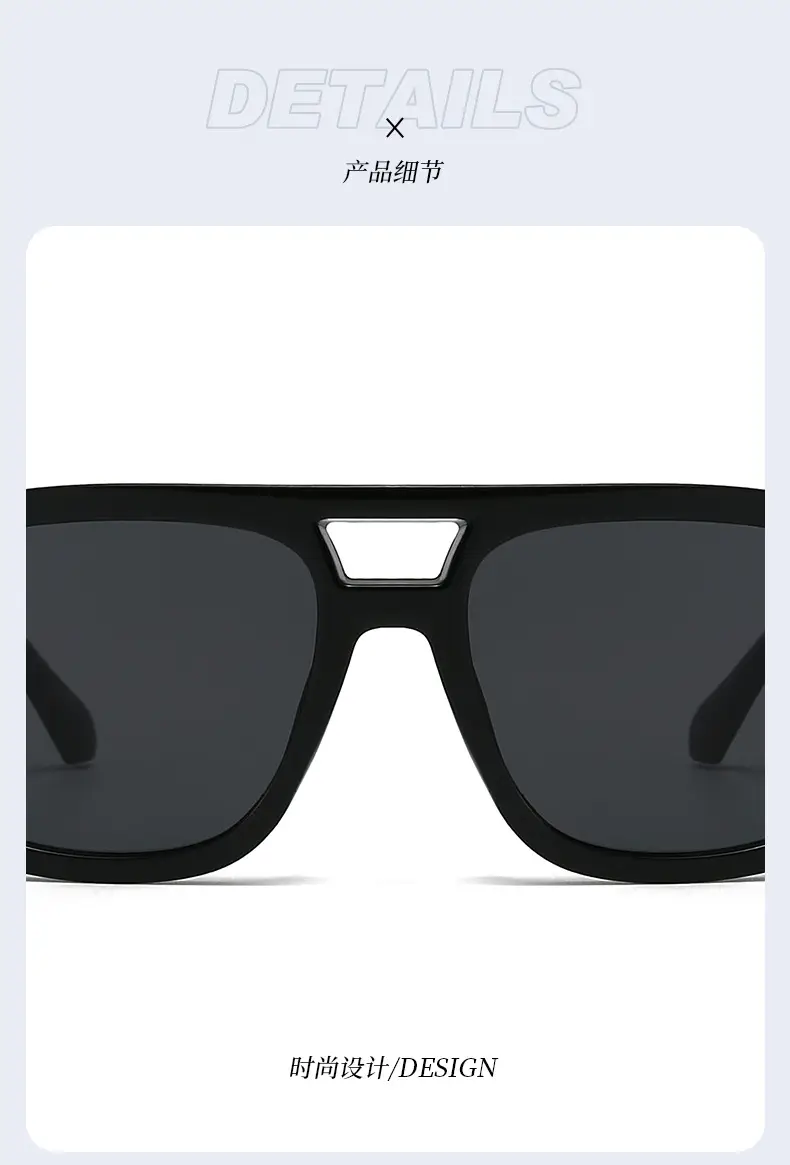 2025 Unisex Double Bridge Sunglasses with Pink Lens β feature 7