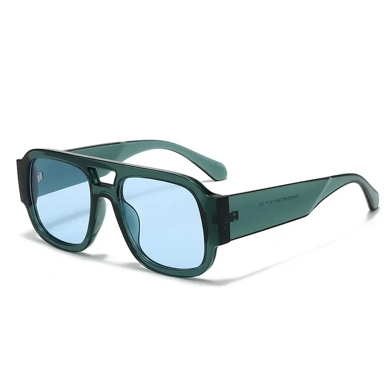 2025 Unisex Double Bridge Sunglasses with Pink Lens - Image 4