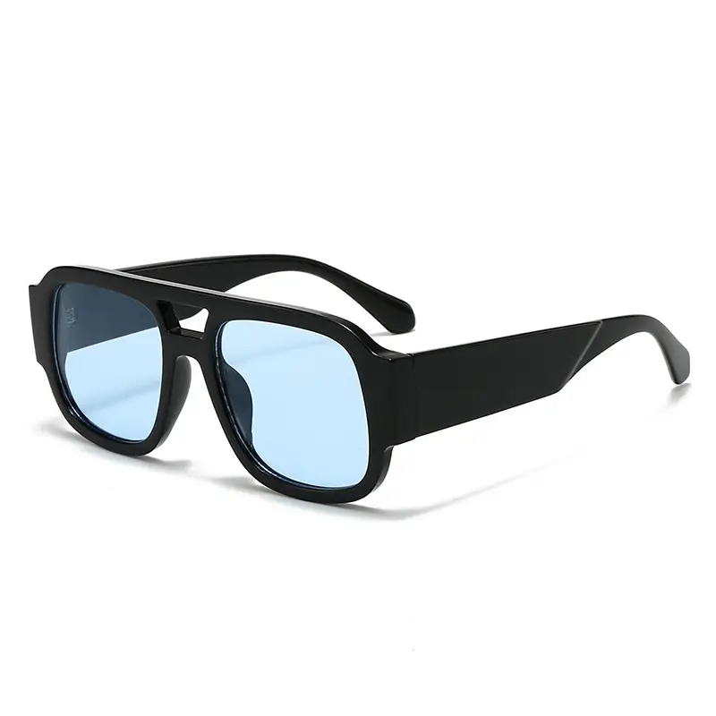 2025 Unisex Double Bridge Sunglasses with Pink Lens - Image 6