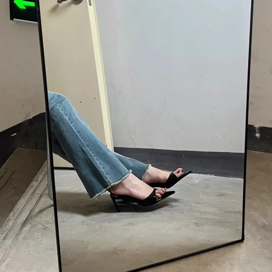 Elegant ~ Nude Patent Leather High Heels Pointed Toe Sexy Stiletto Slippers Women's Summer Open Toe Sandals - Image 2