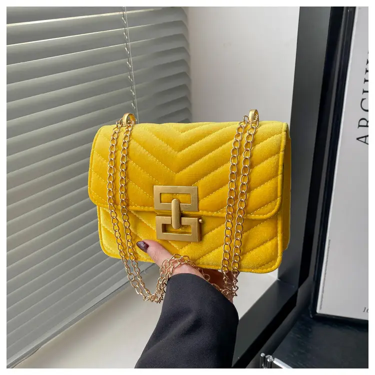 2025 Spring Small Square Bag Women Plaid Embroidery Chain — feature 19