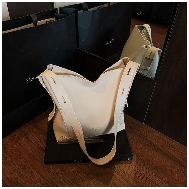 Women's 2-Piece Cream White Tote & Shoulder Bag Set — feature 37