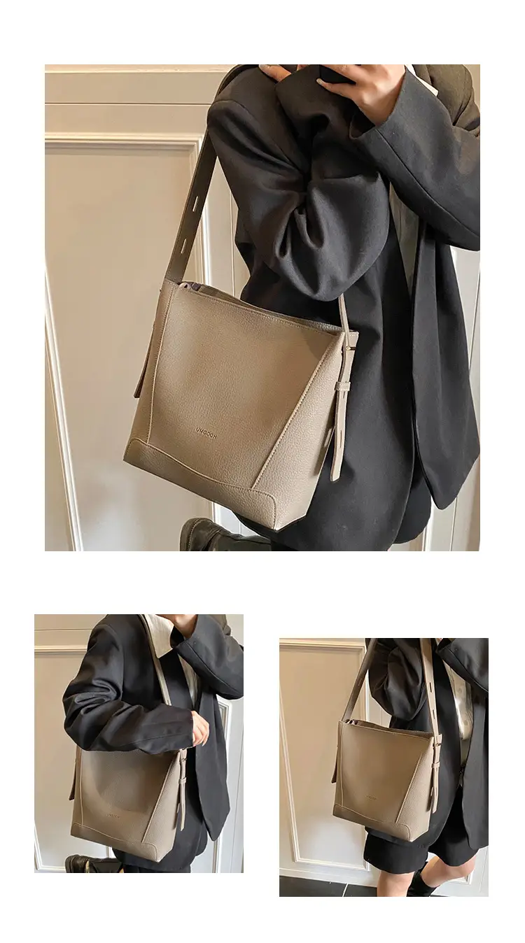 Women's 2-Piece Cream White Tote & Shoulder Bag Set — feature 8