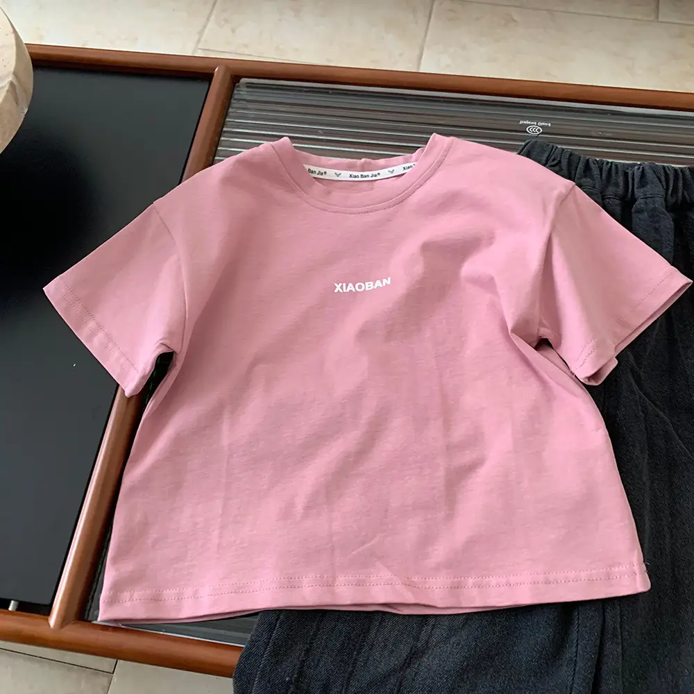 Children Grey Cotton T-Shirt Boys Summer 2025 - Image 2