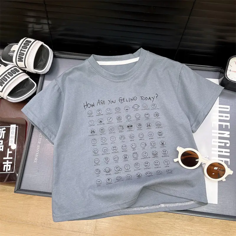 Children's White Graphic T-Shirt Short Sleeve Summer 2025 - Image 10