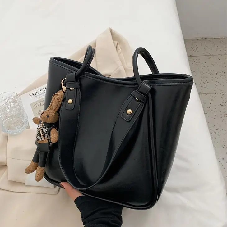 Brown Leather Cross-Body Tote Bag for Women - Image 5