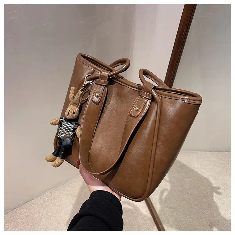 Brown Leather Cross-Body Tote Bag for Women — feature 15