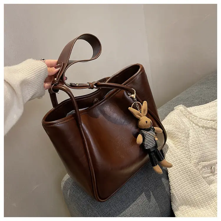 Brown Leather Cross-Body Tote Bag for Women — feature 16