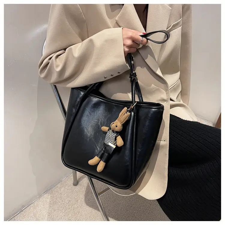Brown Leather Cross-Body Tote Bag for Women — feature 23