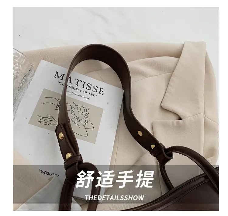 Brown Leather Cross-Body Tote Bag for Women — feature 5