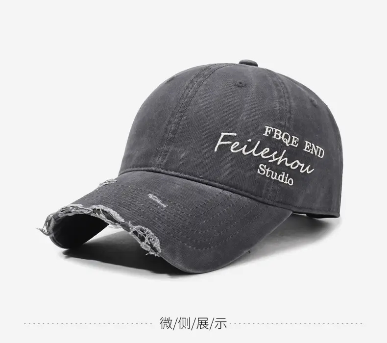 Men's Green Letter Embroidered Cap FELeShore Studio — feature 10