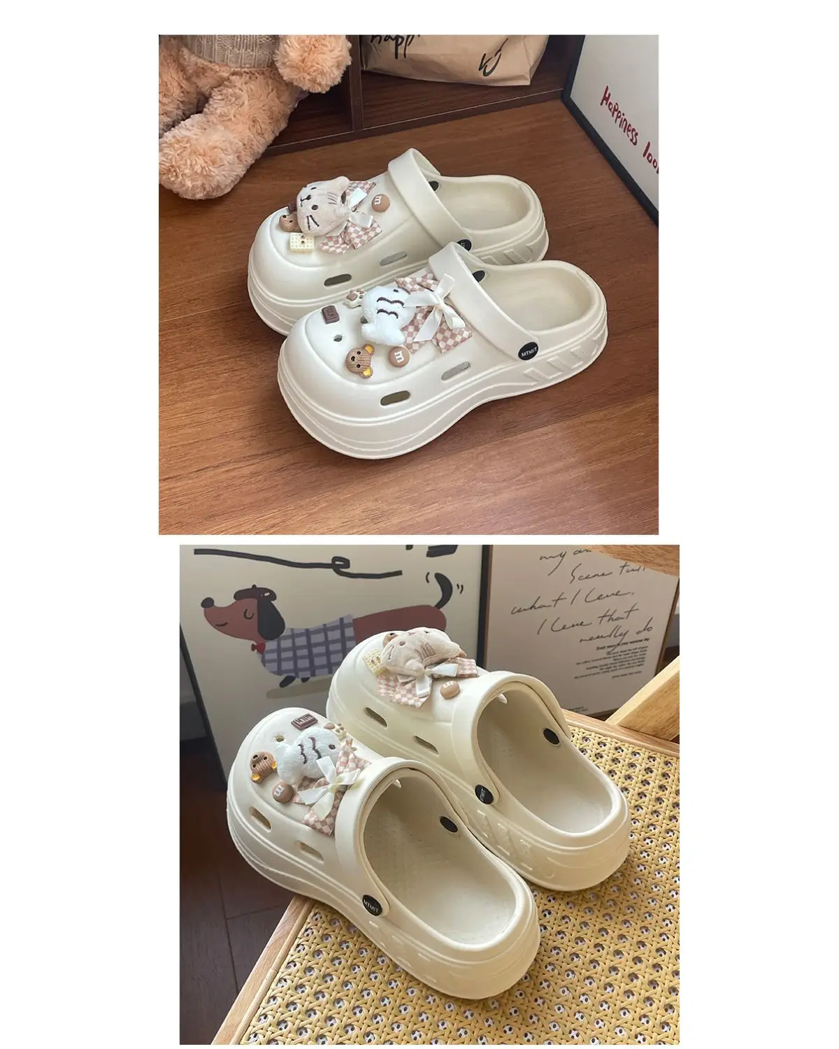 Women's Cat Fish Butterfly Croc Shoes White 2025 Summer — feature 17