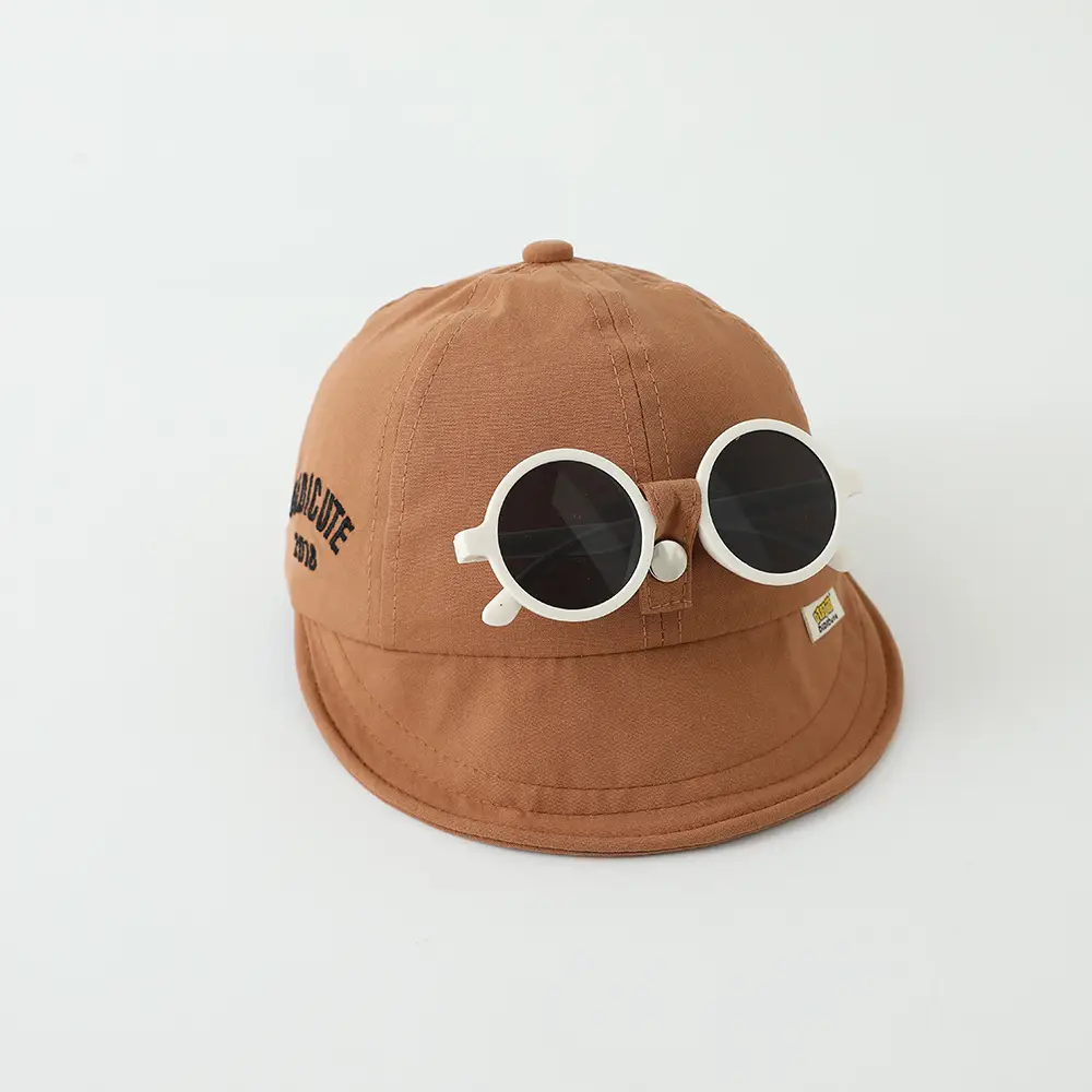 Red Sunglasses Cap for Girls Boys Summer Sunshade