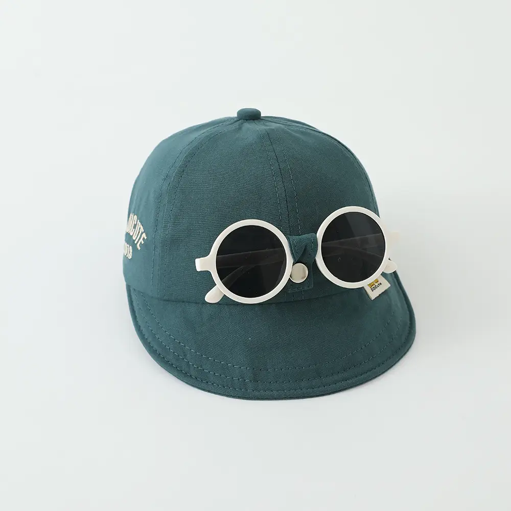 Red Sunglasses Cap for Girls Boys Summer Sunshade