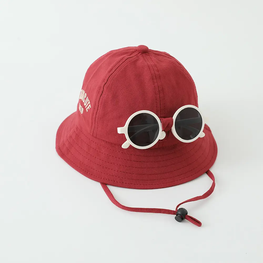 Red Sunglasses Cap for Girls Boys Summer Sunshade