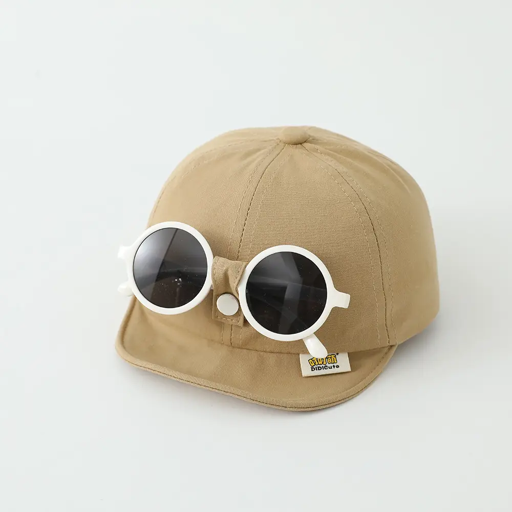 Red Sunglasses Cap for Girls Boys Summer Sunshade