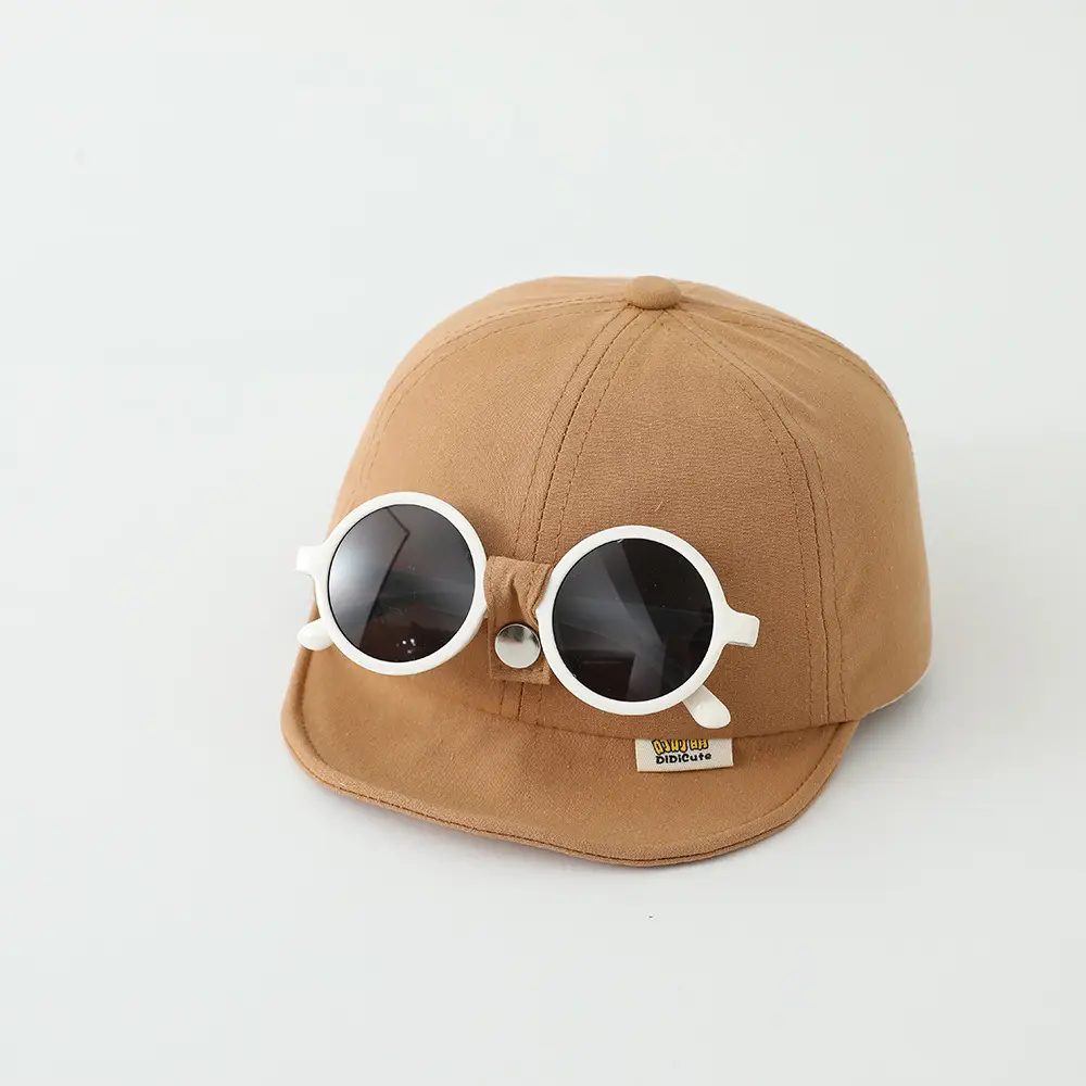 Red Sunglasses Cap for Girls Boys Summer Sunshade