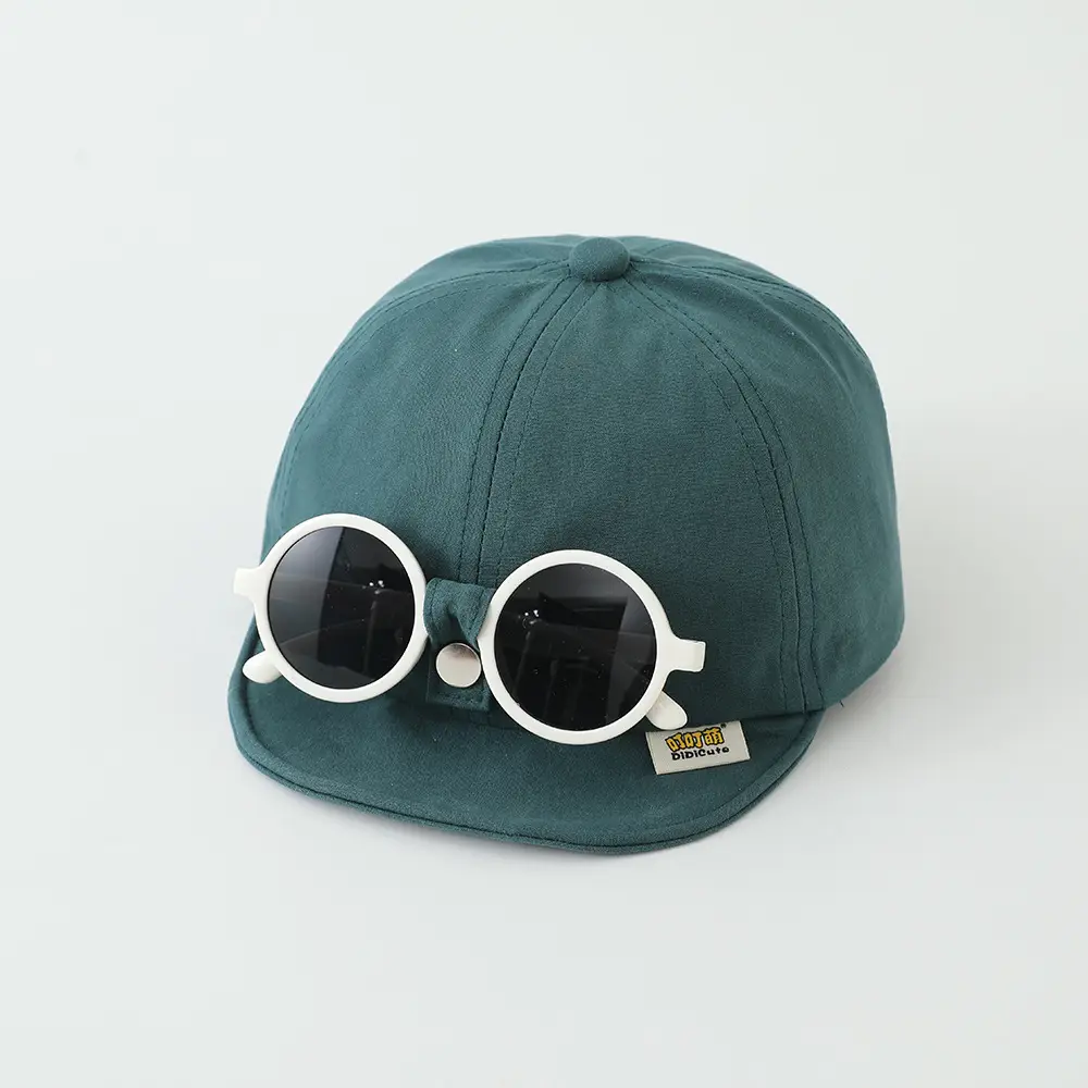 Red Sunglasses Cap for Girls Boys Summer Sunshade