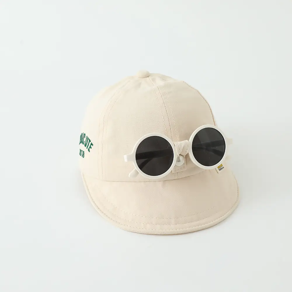 Red Sunglasses Cap for Girls Boys Summer Sunshade