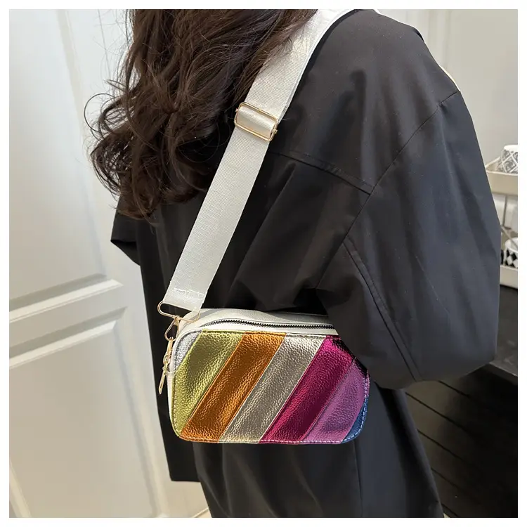 Korean Style Stripe Crossbody Bag for Women — feature 13