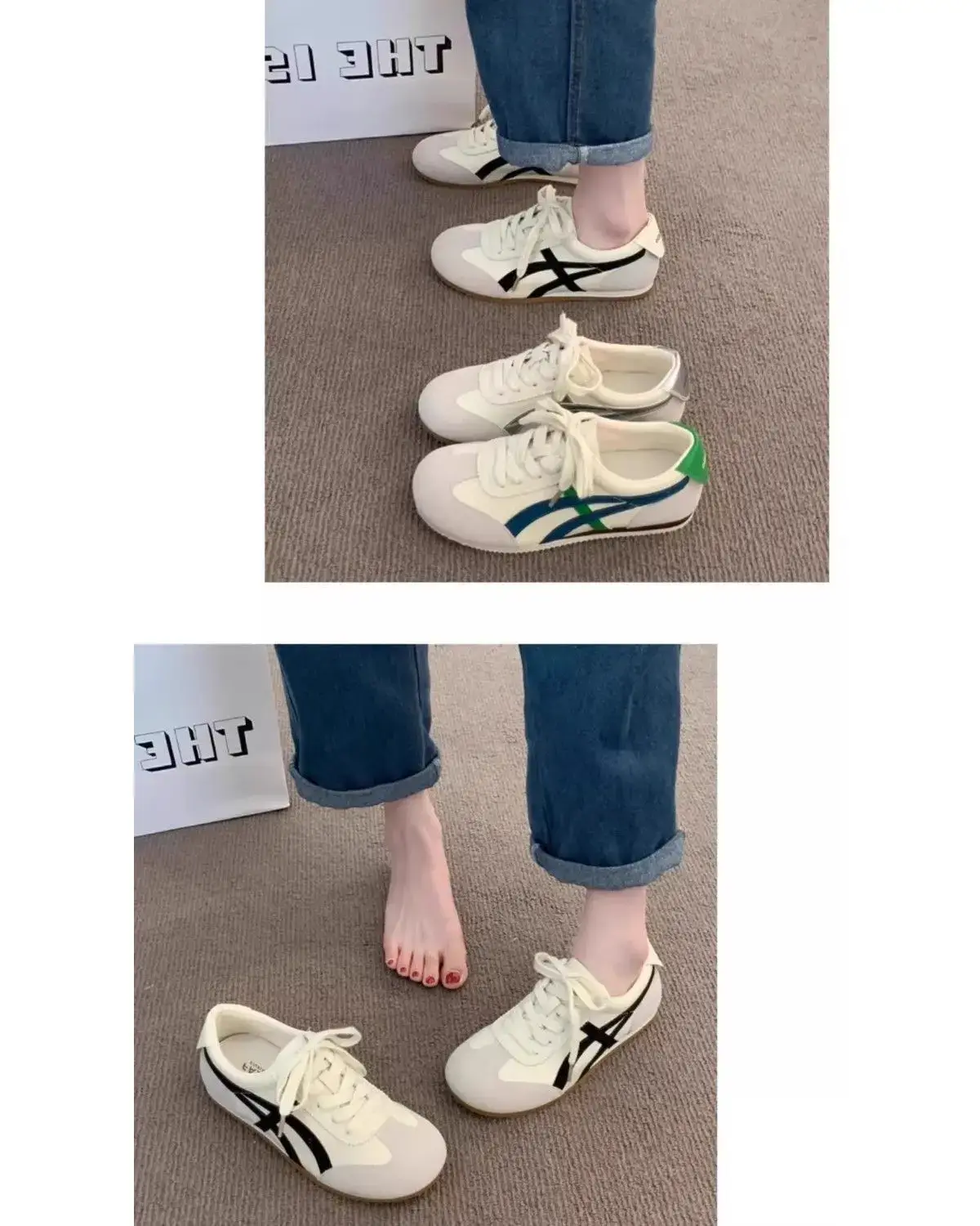 Women's White German Training Shoes Flat All-match Sports Casual — feature 12