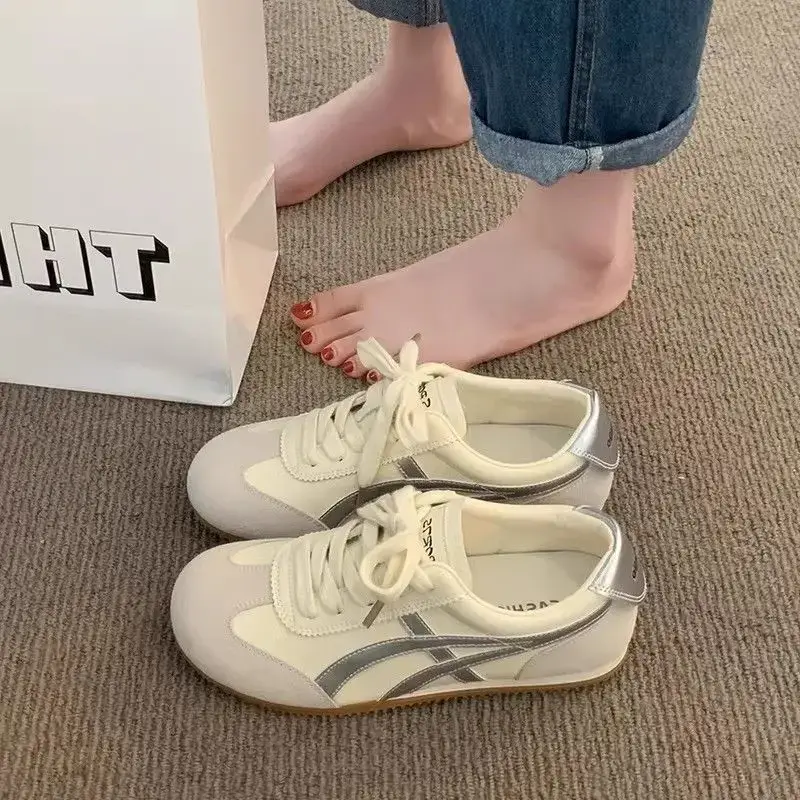 Women's White German Training Shoes Flat All-match Sports Casual — feature 4