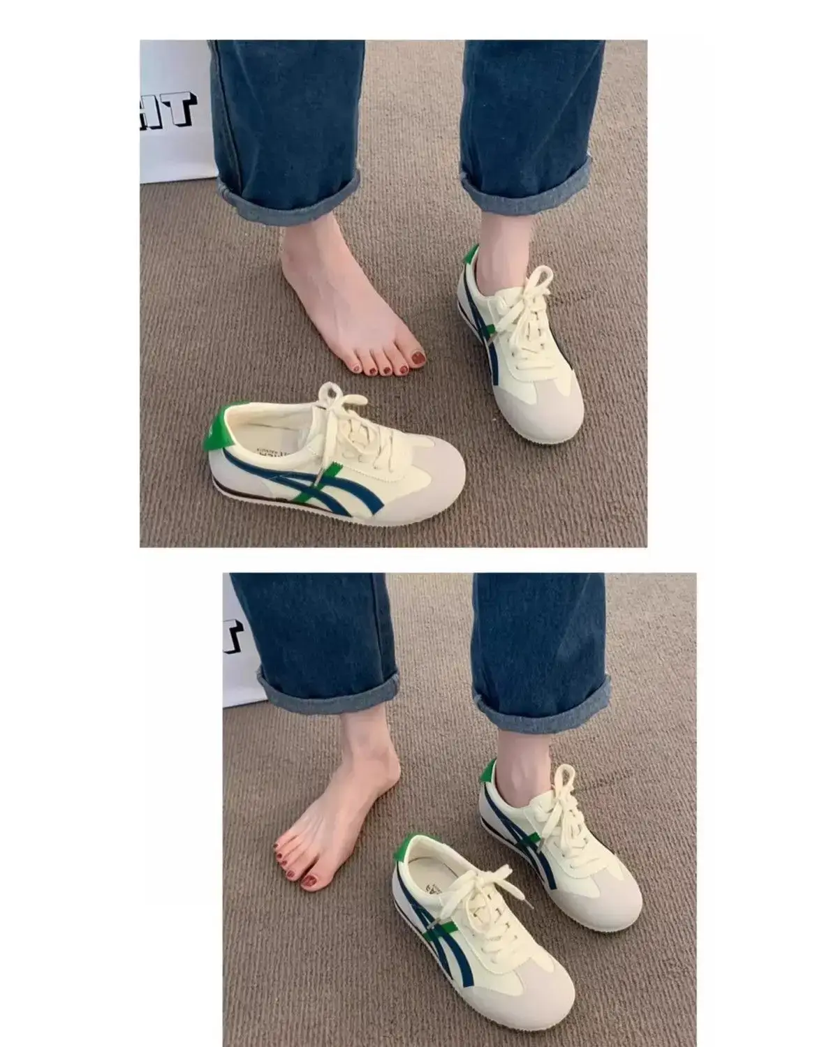 Women's White German Training Shoes Flat All-match Sports Casual — feature 5