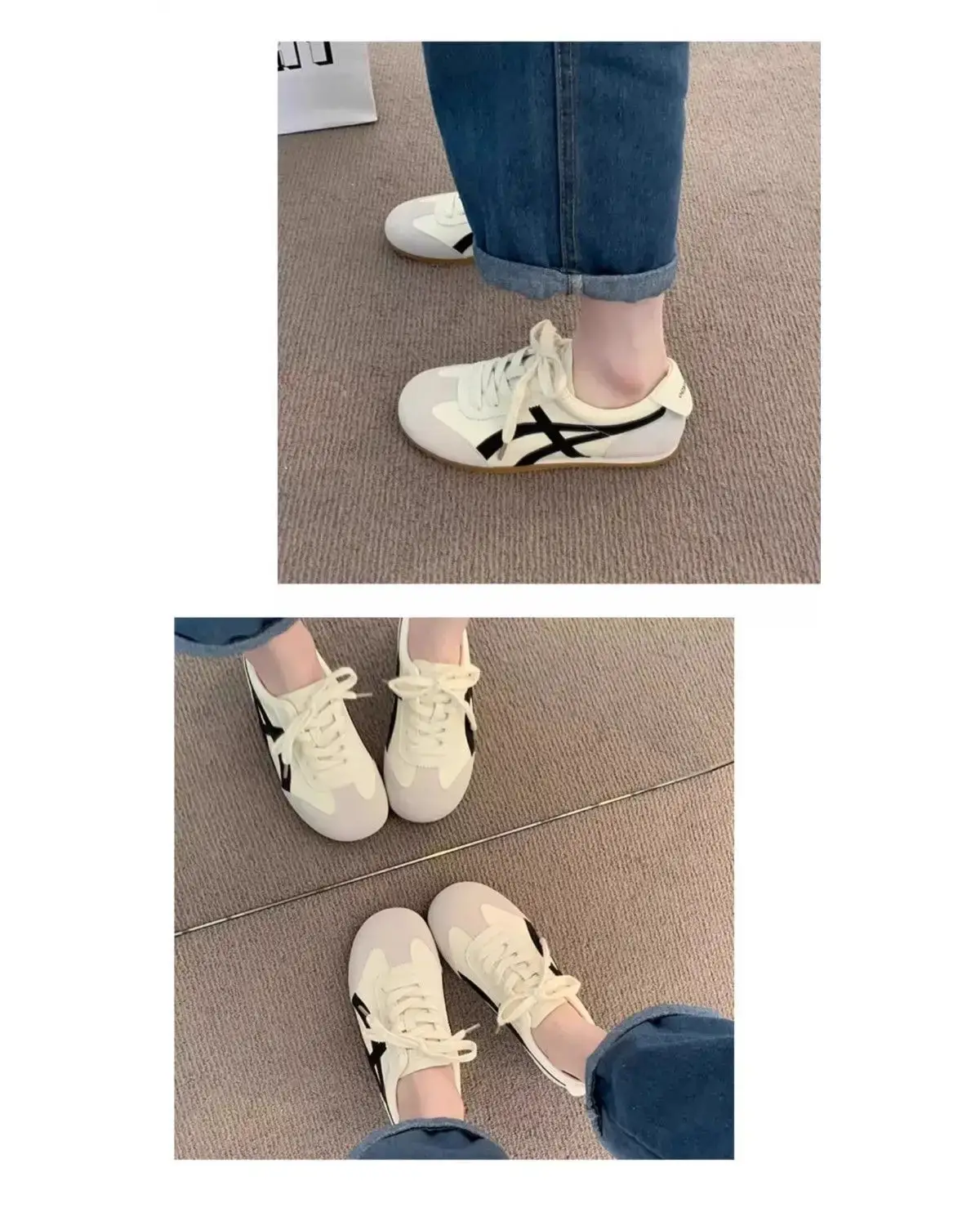 Women's White German Training Shoes Flat All-match Sports Casual — feature 7