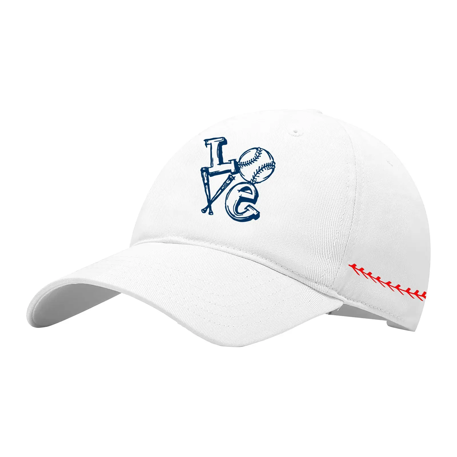 Men's Black Baseball Cap with "Love" Design