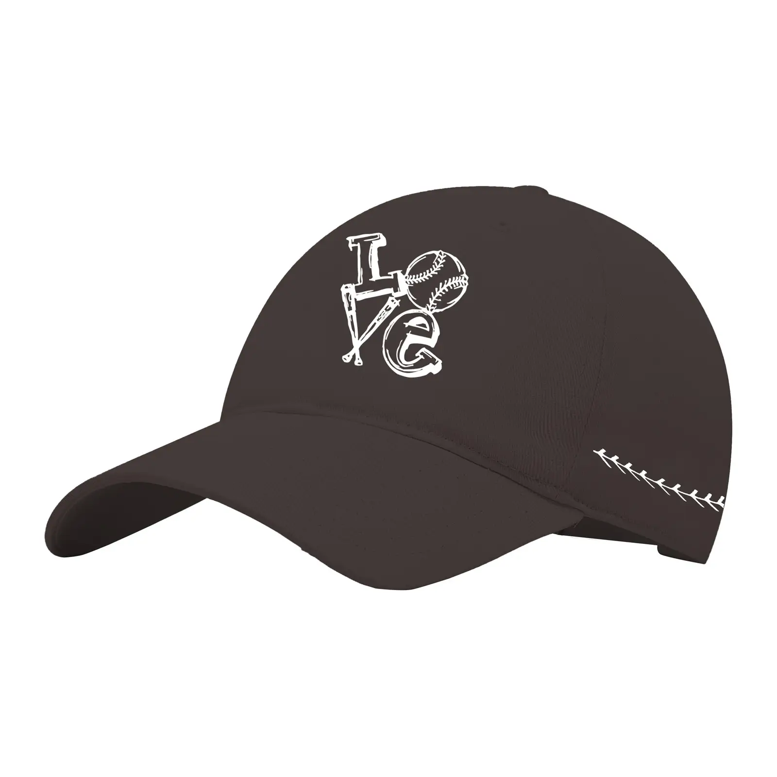 Men's Black Baseball Cap with "Love" Design