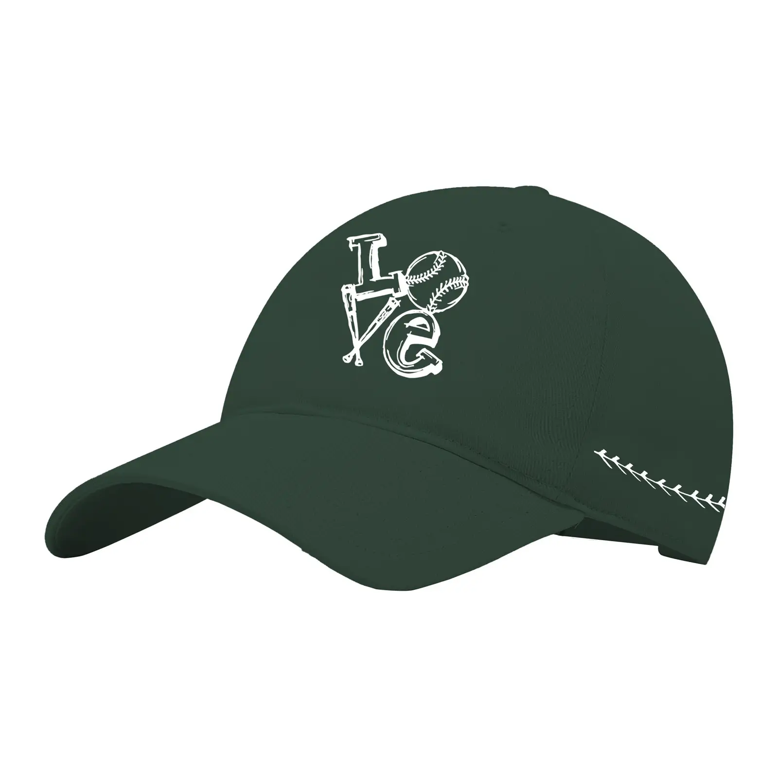 Men's Black Baseball Cap with "Love" Design