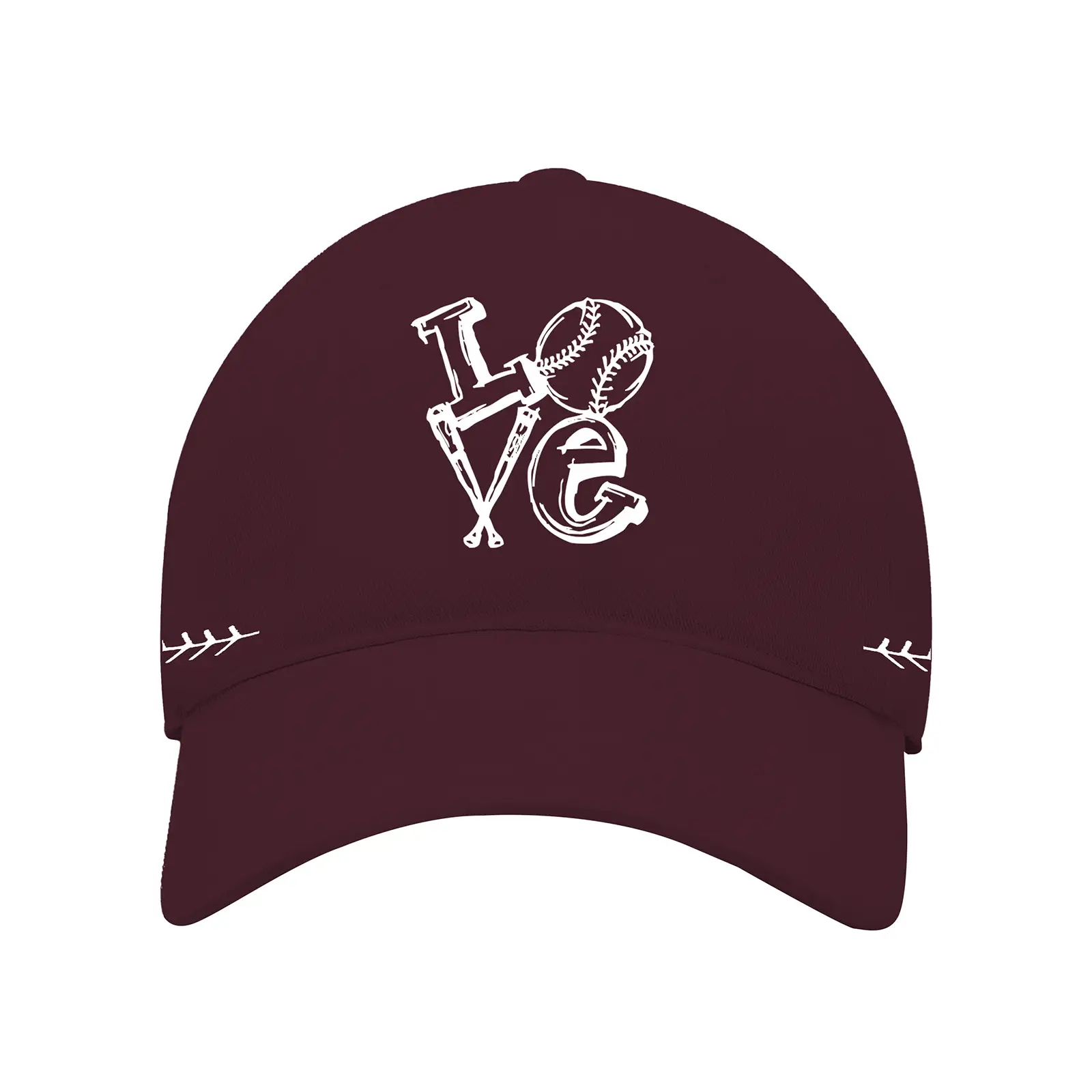 Men's Black Baseball Cap with "Love" Design