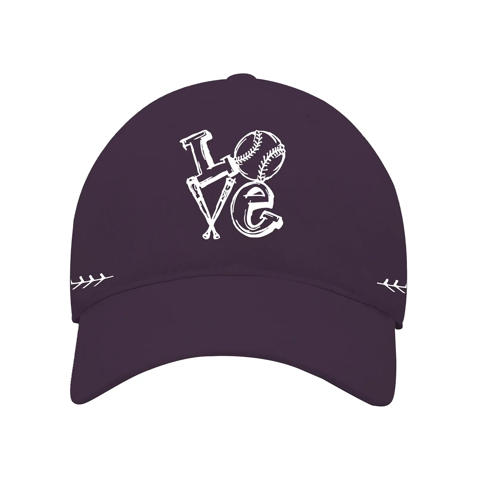 Men's Black Baseball Cap with "Love" Design
