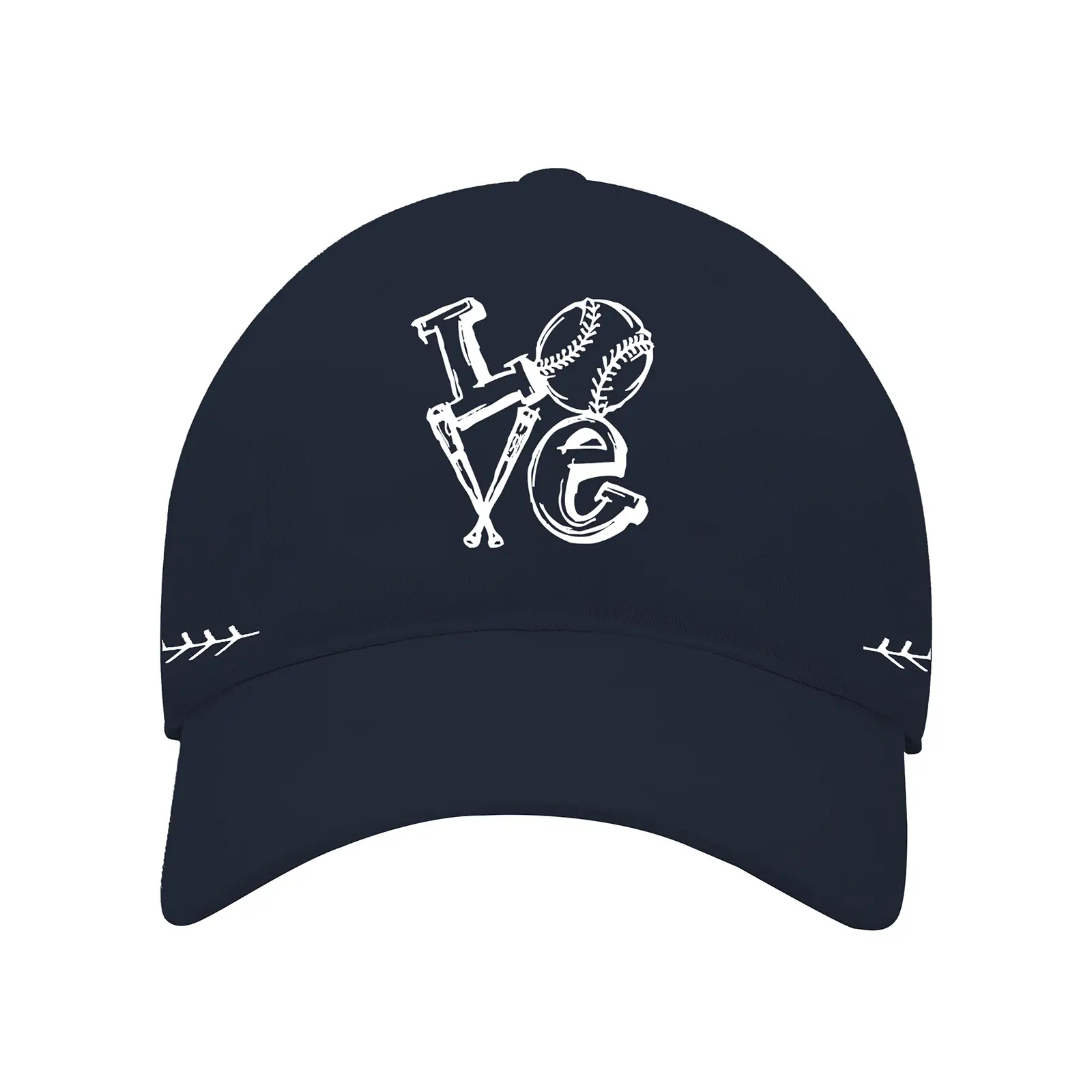 Men's Black Baseball Cap with "Love" Design