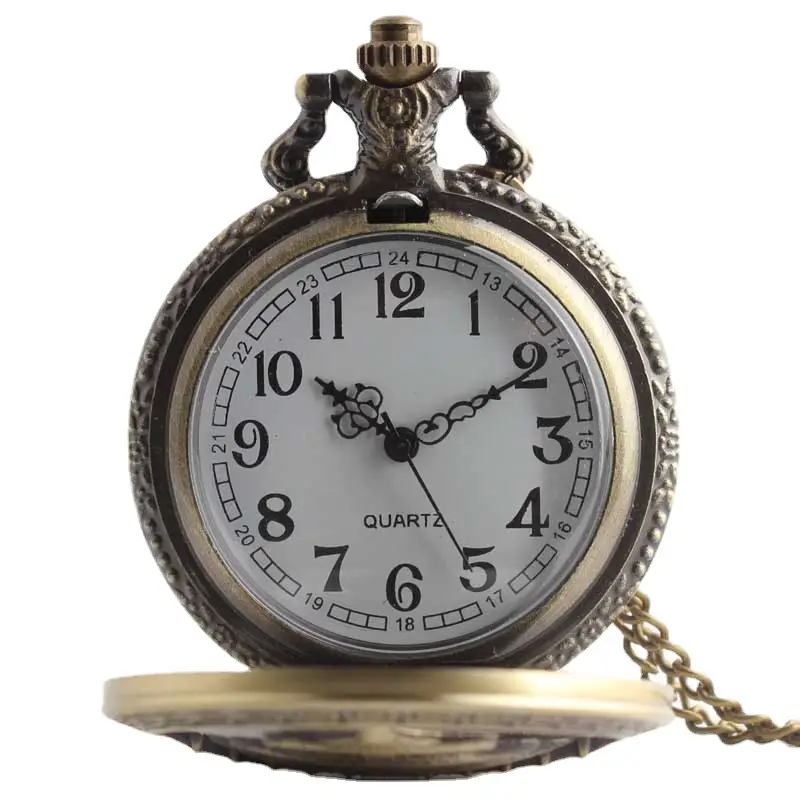 Old Man Retro Quartz Pocket Watch with Hair Design