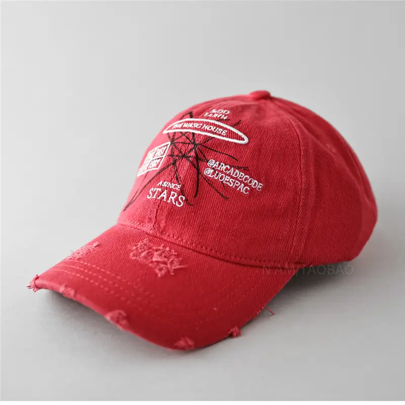 Red American Letter Embroidered Baseball Cap for Men Women - Image 5