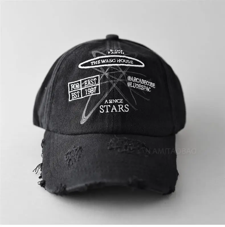Red American Letter Embroidered Baseball Cap for Men Women — feature 7