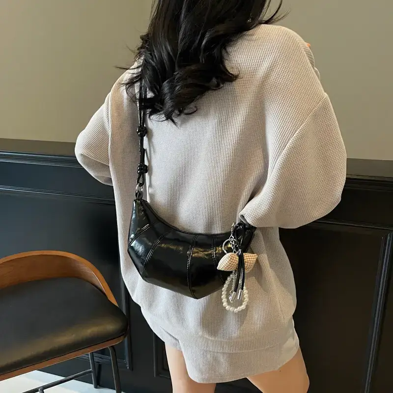 Women's Korean Style Shoulder Bag with Bow Decor - Image 8