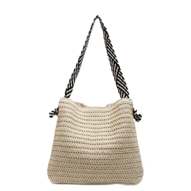 Straw Woven One-shoulder Tote Bag for Women