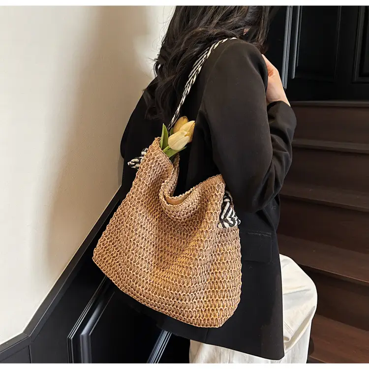 Straw Woven One-shoulder Tote Bag for Women — feature 15