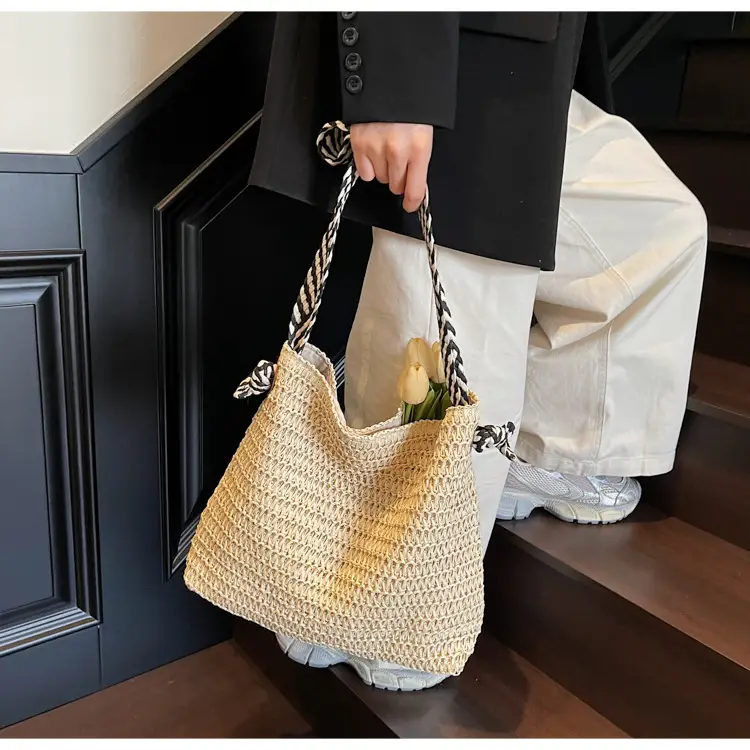 Straw Woven One-shoulder Tote Bag for Women — feature 16