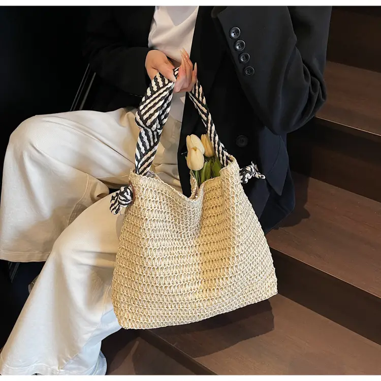 Straw Woven One-shoulder Tote Bag for Women — feature 17