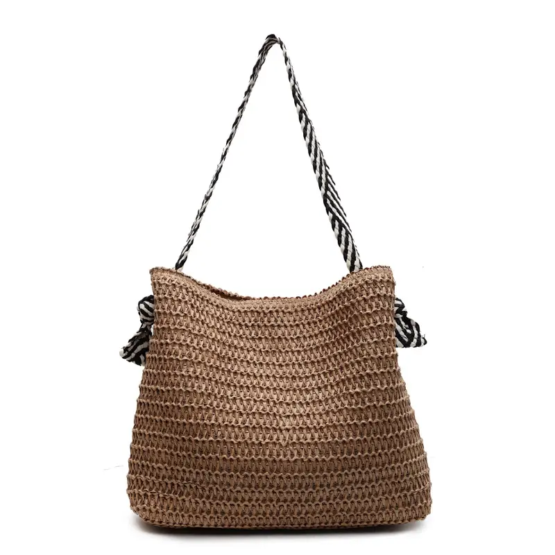 Straw Woven One-shoulder Tote Bag for Women