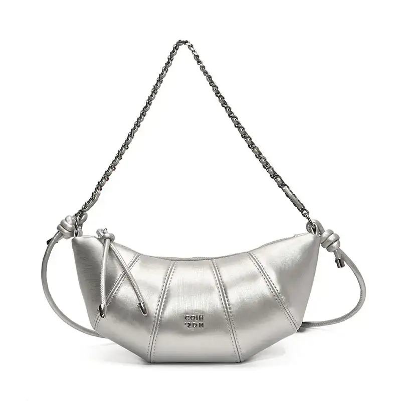 Women's Cream Leather Crossbody Bag with Lace Trim - Image 10
